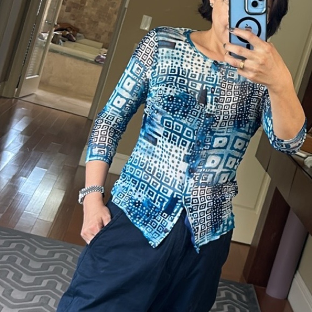 LYNN RITCHIE vintage silk top